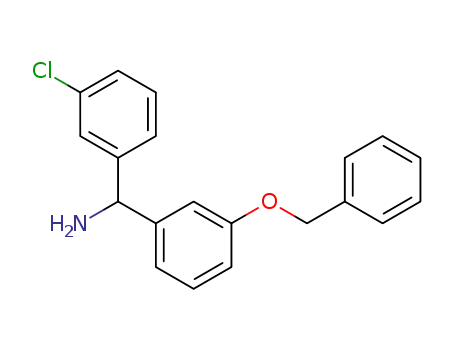 Molecular Structure of 440105-55-5 ((3-((BENZYLOXY)METHYL)PHENYL)(3-CHLOROPHENYL) METHANAMINE)