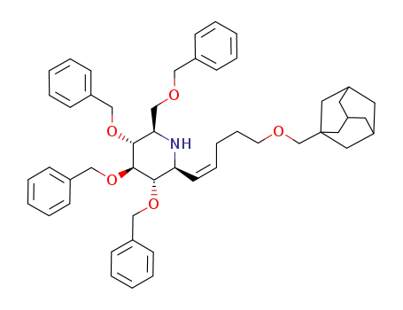 (1S)-1-C-[(Z)-5-(adamantan-1-yl-methoxy)-pent-1-enyl]-2,3,4,6-tetra-O-benzyl-1-deoxynojirimycin