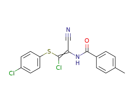 Benzamide,
N-[2-chloro-2-[(4-chlorophenyl)thio]-1-cyanoethenyl]-4-methyl-