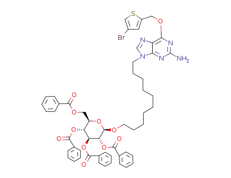 10-[O<sup>6</sup>-(4-bromothenyl)-guan-9-yl]-decyl-β-D-tetra-O-benzoylglucoside