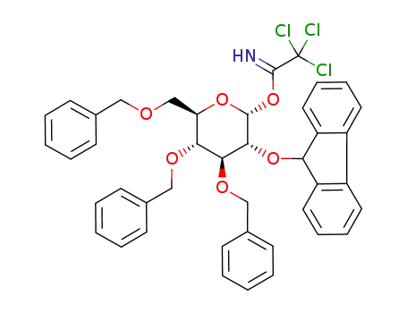 O-[3,4,6-tri-O-benzyl-2-O-(9-fluorenyl)-α-D-glucopyranosyl] trichloroacetimidate