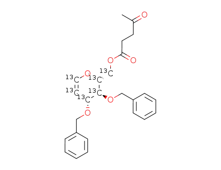 3,4-di-O-benzyl-6-O-levulinoyl-[13C<sub>6</sub>]-D-arabino-hex-1-enitol