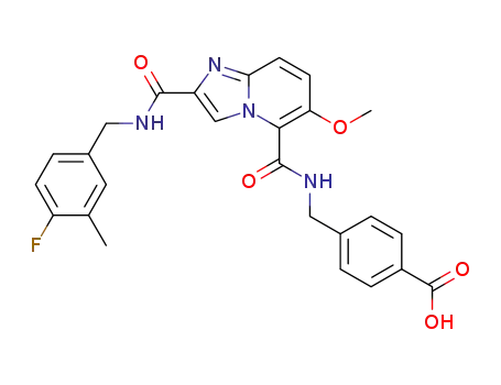 4-({[6-methoxy-2-(4-fluoro-3-methyl-benzylcarbamoyl)-imidazo[1,2-a]pyridine-5-carbonyl]-amino}-methyl)-benzoic acid