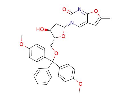 3-{5-[bis-(4-methoxy-phenyl)-phenyl-methoxymethyl]-4-hydroxy-tetrahydro-furan-2-yl}-6-methyl-3<i>H</i>-furo[2,3-<i>d</i>]pyrimidin-2-one