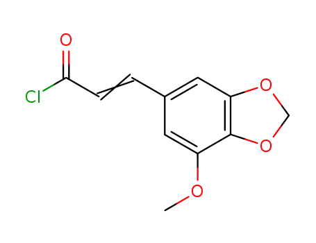 Molecular Structure of 194660-25-8 (2-Propenoyl chloride, 3-(7-methoxy-1,3-benzodioxol-5-yl)-)