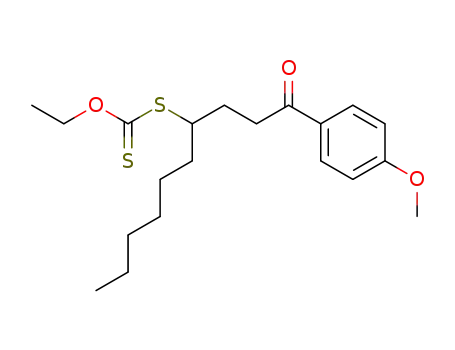 dithiocarbonic acid <i>O</i>-ethyl ester <i>S</i>-{1-[3-(4-methoxy-phenyl)-3-oxo-propyl]-heptyl} ester