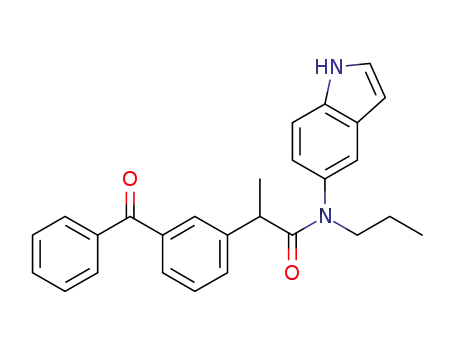 Molecular Structure of 1239447-67-6 (2-(3-benzoylphenyl)-N-(1H-indol-5-yl)-N-propylpropanamide)