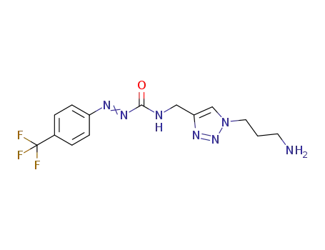 N-((1-(3-aminopropyl)-1H-1,2,3-triazol-4-yl)methyl)-2-(4-(trifluoromethyl)phenyl)diazenecarboxamide