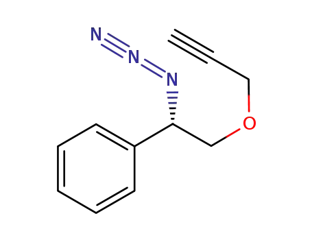 Molecular Structure of 1160187-15-4 ((S)-(1-azido-2-(prop-2-ynyloxy)ethyl)benzene)