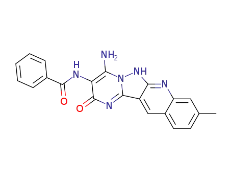 9-methyl-3-benzoylamino-4-aminoquinolino[2',3'-5,4](3-1H-pyrazolino)[2,3-a]pyrimidin-2-one