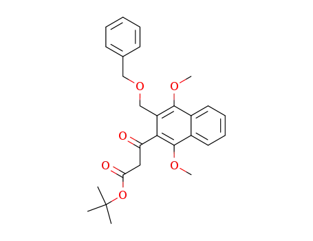 3-(3-benzyloxymethyl-1,4-dimethoxy-naphthalen-2-yl)-3-oxo-propionic acid <i>tert</i>-butyl ester