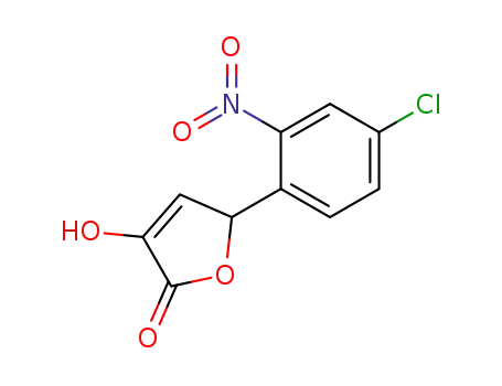 Molecular Structure of 406500-11-6 (5-(4-chloro-2-nitro-phenyl)-3-hydroxy-5<i>H</i>-furan-2-one)