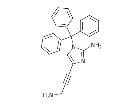 1H-Imidazol-2-amine, 4-(3-amino-1-propynyl)-1-(triphenylmethyl)-