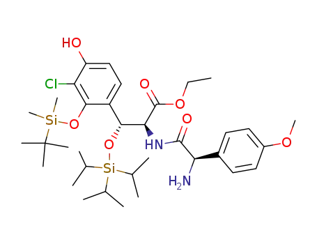 (2S,3R)-2-[(R)-2-Amino-2-(4-methoxy-phenyl)-acetylamino]-3-[2-(tert-butyl-dimethyl-silanyloxy)-3-chloro-4-hydroxy-phenyl]-3-triisopropylsilanyloxy-propionic acid ethyl ester