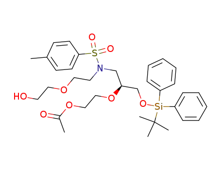 (S)-1-acetoxy-4-[(tert-butyldiphenylsilyloxy)methyl]-6-N-(p-toluenesulfonyl)-6-aza-3,9-dioxa-11-undecanol