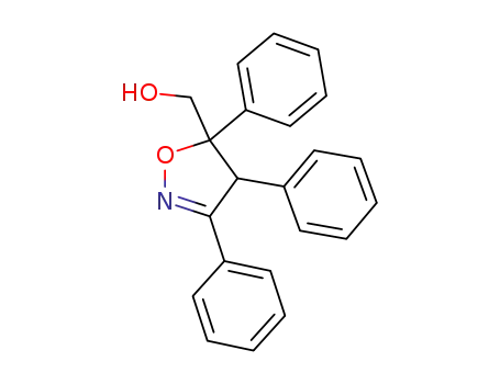 Molecular Structure of 842163-67-1 (5-Isoxazolemethanol, 4,5-dihydro-3,4,5-triphenyl-)