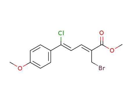 Molecular Structure of 1242317-00-5 ((2Z, 4Z)-Methyl 2-(bromomethyl)-5-chloro-5-(4- methoxyphenyl)penta -2,4-dienoate)