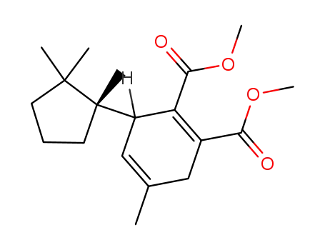 Molecular Structure of 603134-48-1 (1,4-Cyclohexadiene-1,2-dicarboxylic acid,
5-methyl-3-[(1S)-1,2,2-trimethylcyclopentyl]-, dimethyl ester)