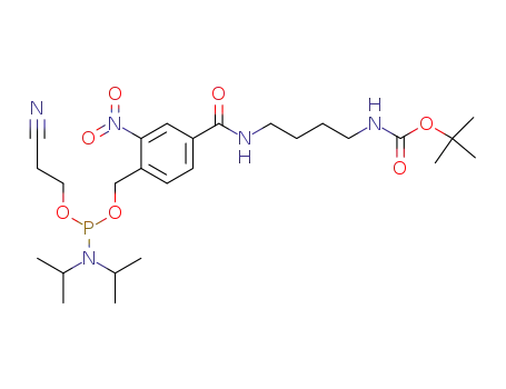 (4-{4-[(2-cyano-ethoxy)-diisopropylamino-phosphanyloxymethyl]-3-nitro-benzoylamino}-butyl)-carbamic acid <i>tert</i>-butyl ester