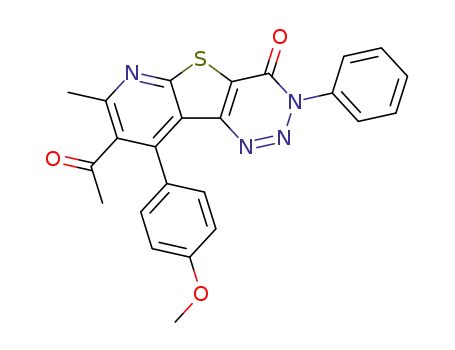 8-acetyl-9-(4-methoxyphenyl)-7-methyl-3-phenylpyrido[3',2':4,5]thieno[3,2-d][1,2,3]triazin-4(3H)-one