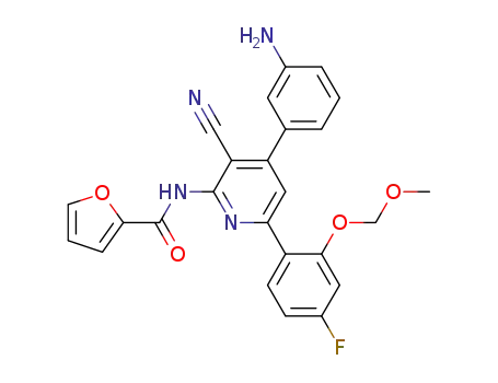 N-{4-(3-aminophenyl)-3-cyano-6-[4-fluoro-2-(methoxymethoxy)phenyl]pyridin-2-yl}furan-2-carboxamide