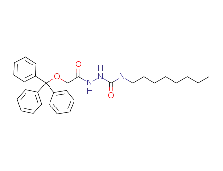 Molecular Structure of 1232162-36-5 (N-octyl-2-(2-(trityloxy)acetyl)hydrazinecarboxamide)