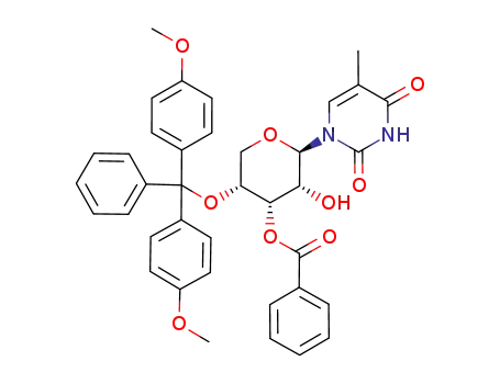 1-{3'-O-benzoyl-4'-O-[bis(4-methoxyphenyl)(phenyl)methyl]-β-D-ribopyranosyl}thymine