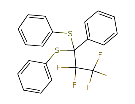Benzene, 1,1'-[(2,2,3,3,3-pentafluoro-1-phenylpropylidene)bis(thio)]bis-