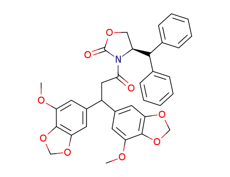 (4R)-4-(diphenylmethyl)-3-[3-(3,3-bis-3',4'-methylenedioxy-5'-methoxyphenyl)-propanoyl]-2-oxazolidinone