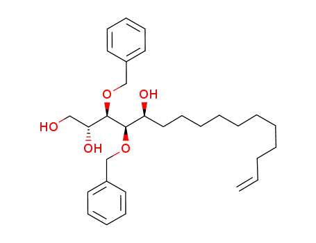 Molecular Structure of 651321-36-7 (15-Hexadecene-1,2,5-triol, 3,4-bis(phenylmethoxy)-, (2R,3R,4R,5S)-)