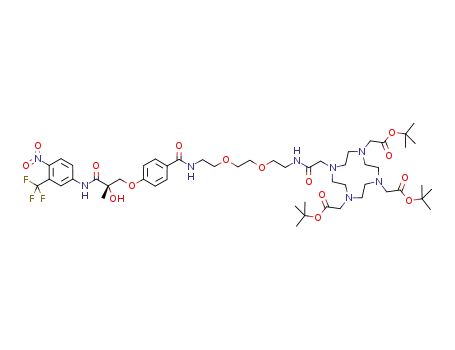 (S)-tert-butyl-2,2',2-(10-(1-(4-(2-hydroxy-2-methyl-3-(4-nitro-3-(trifluoromethyl)phenylamino)-3-oxopropoxy)phenyl)-1,12-dioxo-5,8-dioxa-2,11-diazatridecan-13-yl)-1,4,7,10-tetraazacyclododecane-1,4,7-triyl)triacetate