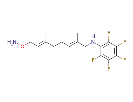 O-((2E,6E)-3,7-Dimethyl-8-pentafluorophenylamino-octa-2,6-dienyl)-hydroxylamine
