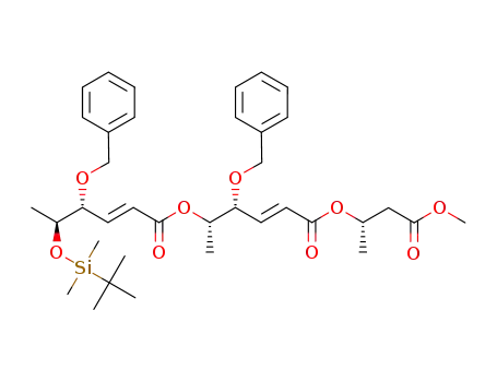methyl (3S,8R,9S,14R,15S)-8,14-dibenzyloxy-15-tert-butyldimethylsiloxy-3,9-dimethyl-5,11-dioxo-4,10-dioxadeca (6E,12E)-dienoate