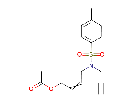 Molecular Structure of 930607-96-8 (4-(4-methyl-N-(prop-2-yn-1-yl)phenylsulfonamido)but-2-en-1-yl acetate)