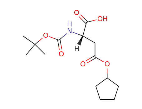 Molecular Structure of 71447-58-0 (BOC-ASP(OCPENT)-OH)