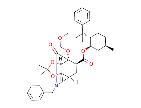 (1R,2S,5R)-5-methyl-2-(1-methyl-1-phenylethyl)cyclohexyl (1R,2R,6R,7R,10S)-8-benzyl-1-(methoxymethoxy)-4,4-dimethyl-9-oxo-3,5-dioxa-8-azatricyclo[5.2.2.0<sup>2,6</sup>]undecane-10-carboxylate