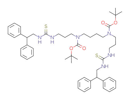 1,12-bis-{3-[1-(2,2-diphenylethyl)thioureado]}-4,9-[N-(tert-butyl)oxycarbonyl]-4,9-diazadodecane