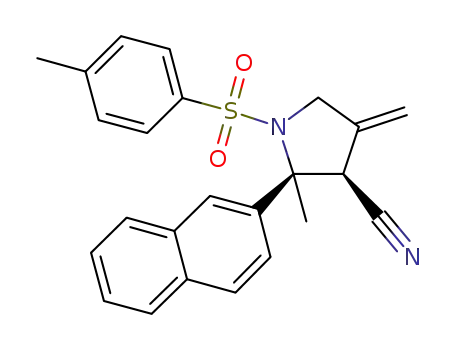 (2S,3R)-2-methyl-4-methylene-2-(naphthalen-2-yl)-1-tosylpyrrolidine-3-carbonitrile