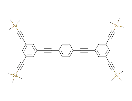 Molecular Structure of 599187-59-4 (1,4-bis[(3,5-bis-trimethylsilylethynylphenyl)ethynyl]benzene)