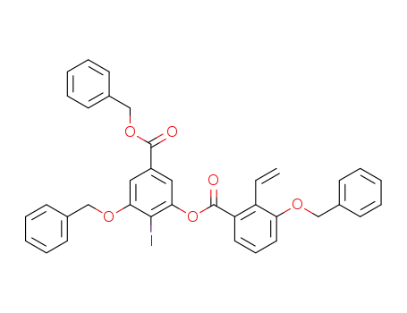 3-Benzyloxy-5-(3-benzyloxy-2-vinyl-benzoyloxy)-4-iodo-benzoic acid benzyl ester