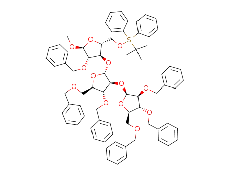 methyl 2-O-benzyl-5-O-t-butyldiphenylsilyl-3-O-(3,5-di-O-benzyl-2-O-(2,3,5-tri-O-benzyl-β-D-arabinofuranosyl)-α-D-arabinofuranosyl)-α-D-arabinofuranoside