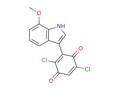 2,5-Cyclohexadiene-1,4-dione,
2,5-dichloro-3-(7-methoxy-1H-indol-3-yl)-