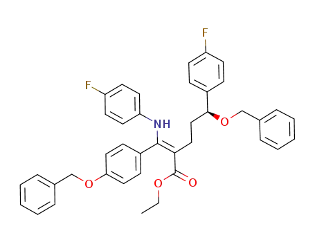 (S,E)-ethyl 5-(benzyloxy)-2-((4-(benzyloxy)phenyl)(4-fluorophenylamino)methylene)-5-(4-fluorophenyl)pentanoate