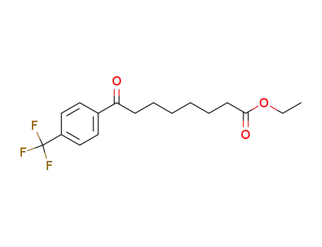 Molecular Structure of 362669-42-9 (ETHYL 8-OXO-8-(4-TRIFLUOROMETHYLPHENYL)OCTANOATE)