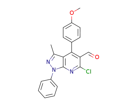 6-chloro-4-(4-methoxyphenyl)-3-methyl-1-phenylpyrazolo[3,4-b]pyridine-5-carbaldehyde