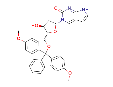 3-(BETA-D-2-DEOXYFURANOSYL)-6-METHYL-5'-DIMETHOXYTRITYL-PYRROLO-[2,3-D]-PYRIMIDIN-2-ONE