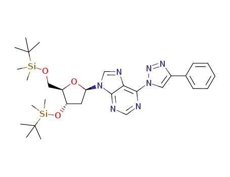 6-(4-phenyl-1,2,3-triazol-1-yl)-9-[2-deoxy-3,5-di-O-(tert-butyldimethylsilyl)-β-D-ribofuranosyl]purine