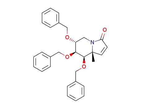 (6R,7S,8R,8aR)-6,7,8-tris(benzyloxy)-8a-methyl-5,6,7,8-tetrahydroindolizin-3-one