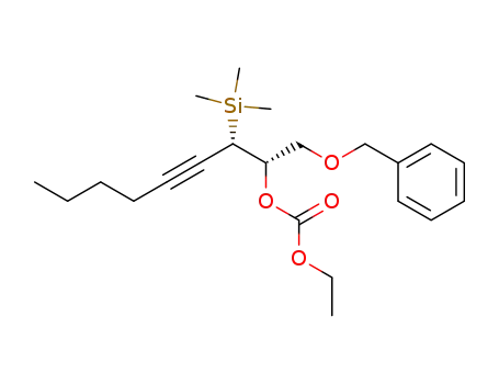 Carbonic acid (1S,2S)-1-benzyloxymethyl-2-trimethylsilanyl-oct-3-ynyl ester ethyl ester