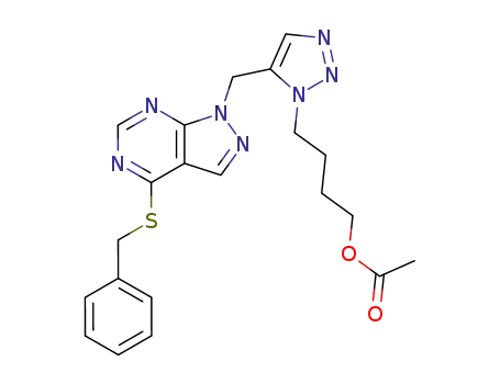 1-[1-(4-acetoxybutyl)-1,2,3-triazol-5-ylmethyl]-4-benzylthio-1H-pyrazolo[3,4-d]pyrimidine